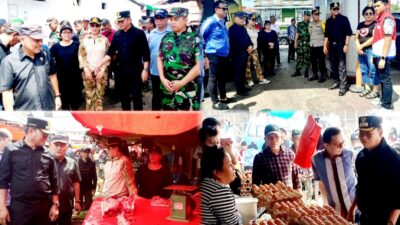 Penjabat Bupati Noudy Tendean Bersama Forkopimda Sidak Pasar, Harga Bahan Pokok Masih Terkendali