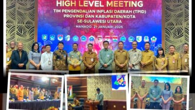 Sekda Lynda Watania Hadiri High Level Meeting Pengendalian Inflasi dan TP2DD di Manado