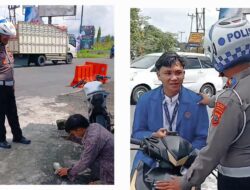 Operasi Keselamatan Samrat 2025, Kasat Lantas Polres Minahasa Edukasi Dua Remaja Pelanggar Lalu Lintas