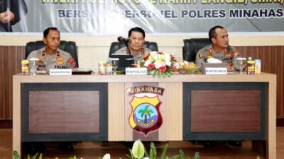 Profesionalisme Personel Polres Minahasa Dipuji Kapolda, Hujan Bukan Penghalang Tugas