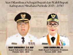 Bawaslu Minahasa Ucapkan Selamat Atas Dilantiknya Robby Dondokambey dan Vanda Sarundajang sebagai Bupati dan Wakil Bupati Minahasa