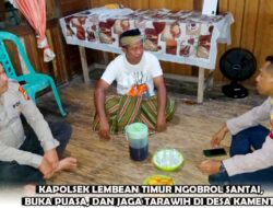 Kapolsek Lembean Timur Ajak Warga Jaga Kamtibmas Selama Ramadan