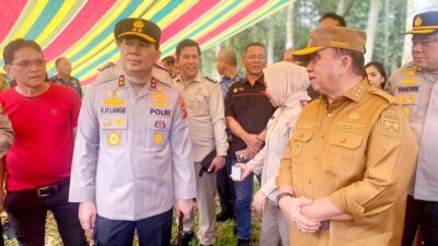 Kapolda Sulut dan Bupati Minahasa Tinjau Lokasi SMA Unggul Garuda di Langowan 
