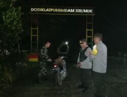 Sinergi TNI-Polri Kawal Latihan Han Mars Bintara TNI AD di Langowan Barat