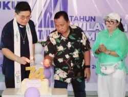 Bupati Minahasa Robby Dondokambey dan Istri Hadiri Ibadah Syukur HUT ke-74 GMIM Wilayah Kembes