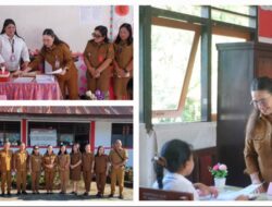 Pantau Ujian Akhir SD di Kawangkoan, Wabup Minahasa Beri Semangat Siswa