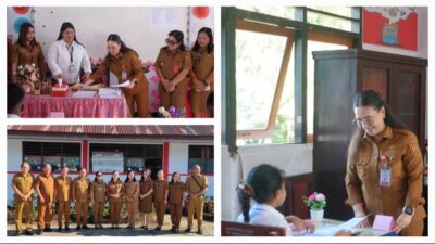 Pantau Ujian Akhir SD di Kawangkoan, Wabup Minahasa Beri Semangat Siswa