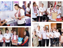Wabup Vanda Sarundajang Salurkan Bantuan Korban Bencana dan Disabilitas Usai Tinjau Ujian
