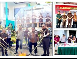Dari Sajam hingga Narkoba, Kejari Minahasa Musnahkan Barang Bukti 15 Perkara Inkrah