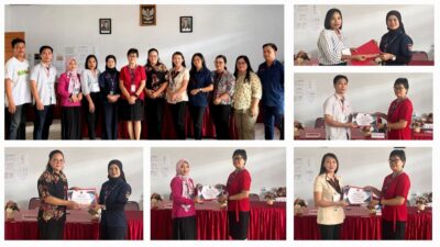 Kepsek SMPN 2 Tondano Charlota Ngangi Sampaikan Apresiasi kepada Pengawas USAJ