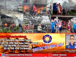 Aksi Sigap 17 Petugas Damkar Jinakkan Api di Bengkel Las Tondano Selatan