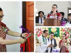 Wakil Bupati Vanda Sarundajang Resmikan Perpustakaan dan TK GMIM Eben Haezer Tombasian Bawah