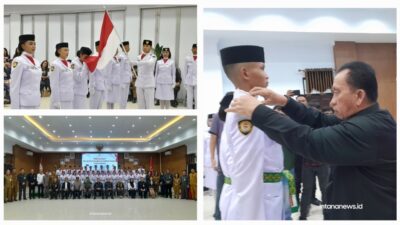 Bupati Robby Dondokambey Kukuhkan Paskibraka Minahasa