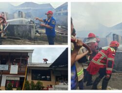 Panggilan Darurat Lintas Daerah, Damkar Minahasa Beri Bantuan Pemadaman di Tomohon
