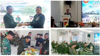 Semangat ‘TNI Rakyat’, Kodim Minahasa Gelar Doa Bersama dan Potong Tumpeng HUT Ke-80 TNI