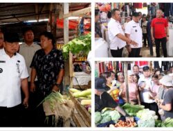 Cegah Inflasi dan Jamin Stok Pangan, Bupati Robby Dondokambey Sidak Pasar Sonder