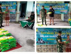 GPM Kodim 1302/Minahasa di Koramil Eris Laris Manis, 1 Ton Beras Habis dalam 2 Jam