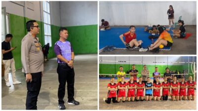 Kapolres Minahasa Tunjuk Melky Palilingan Pimpin Pemantapan Tim Voli Menuju Porprov Sulut