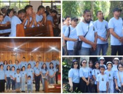 Dandim 1302/Minahasa dan Ketua Persit Ziarah Bersama di Goa Maria Pineleng, Jaga Persatuan Umat