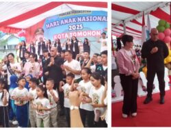 Kasdim 1302 Minahasa Mayor Inf Daeng Pasaka Hadiri Hari Anak Nasional di Tomohon