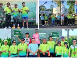 Mewakili Dandim, Pasipers Kodim 1302 Minahasa Ikut Lari Sehat di Yama Fun Run Tondano