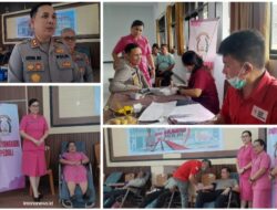 Polres Minahasa Gelar Bakti Kesehatan dan Donor Darah, Peringati HUT Ke-74 Humas Polri