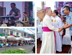 Dandim Letkol Bonaventura Berbaur dengan Umat, Rayakan 150 Tahun Baptisan di Tomohon