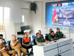 Dandim 1302/Minahasa Ikuti Vicon Presiden, Kodim Jadi Garda Depan Penertiban Daerah