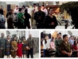 Dandim 1302/Minahasa Pantau Pengamanan Sambil Ikuti Misa Malam Tahun Baru