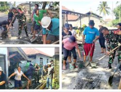 Pererat Kemanunggalan, Babinsa Koramil 1302-14/Amurang Bangun Jalan Setapak Bersama Warga