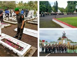 Peringati HUT Ke-62 Korem 131/Santiago, Kasdim 1302/Minahasa Ikuti Ziarah Rombongan di TMP Manado