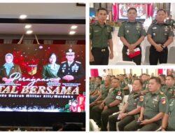 Pasi Intel Kodim 1302/Minahasa Hadiri Perayaan Natal di Aula Gradhika Jaya Sakti